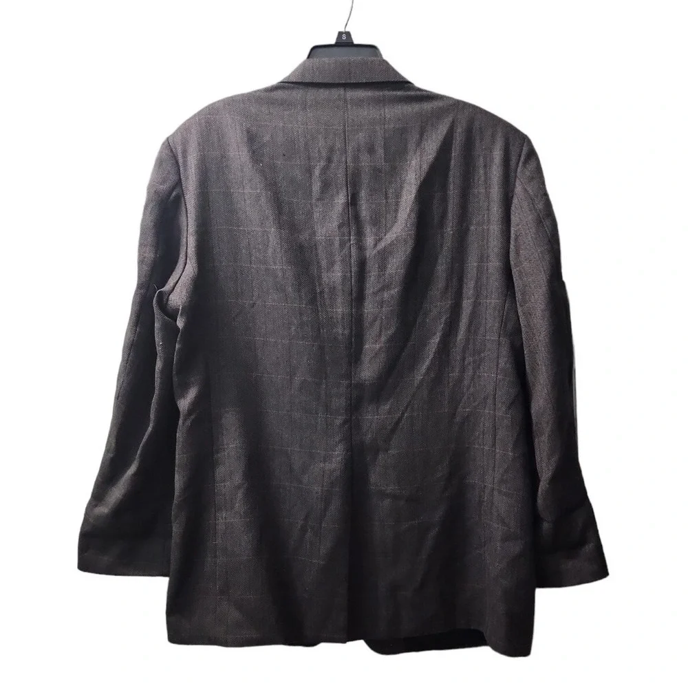 Haggar Collections Plaid Blazer Sport Coat Two‎ Button Jacket